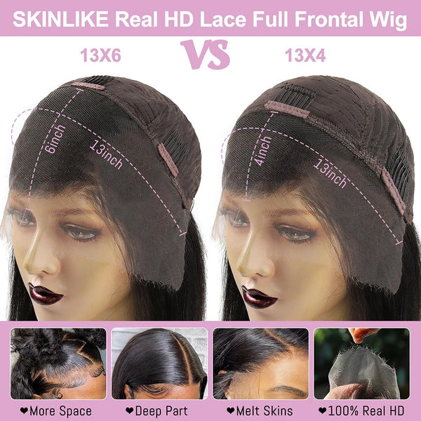 BEEOS SKINLIKE Real HD Lace Wig, 13x4 Full Frontal 0.14mm Ultra
