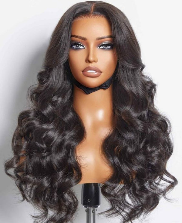 Beeos 13x4 Full Frontal SKINLIKE Real HD Lace Wig Loose Curly Pre Plucked Hairline ZH016
