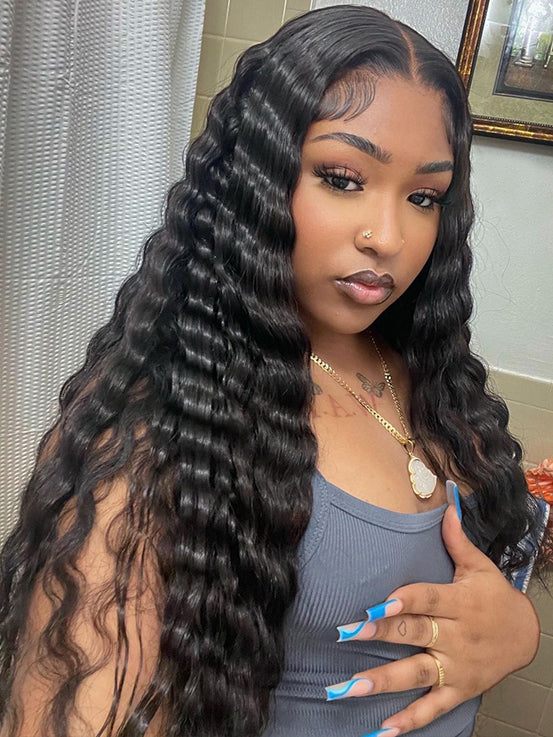 Beeos Pre-Everything 9x6 Wear and Go Glueless Wig HD Lace Wigs Deep Wave Pre Plucked ZH022