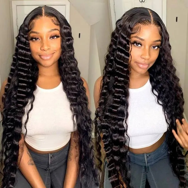 Beeos Pre-Everything 9x6 Wear and Go Glueless Wig HD Lace Wigs Deep Wave Pre Plucked ZH022