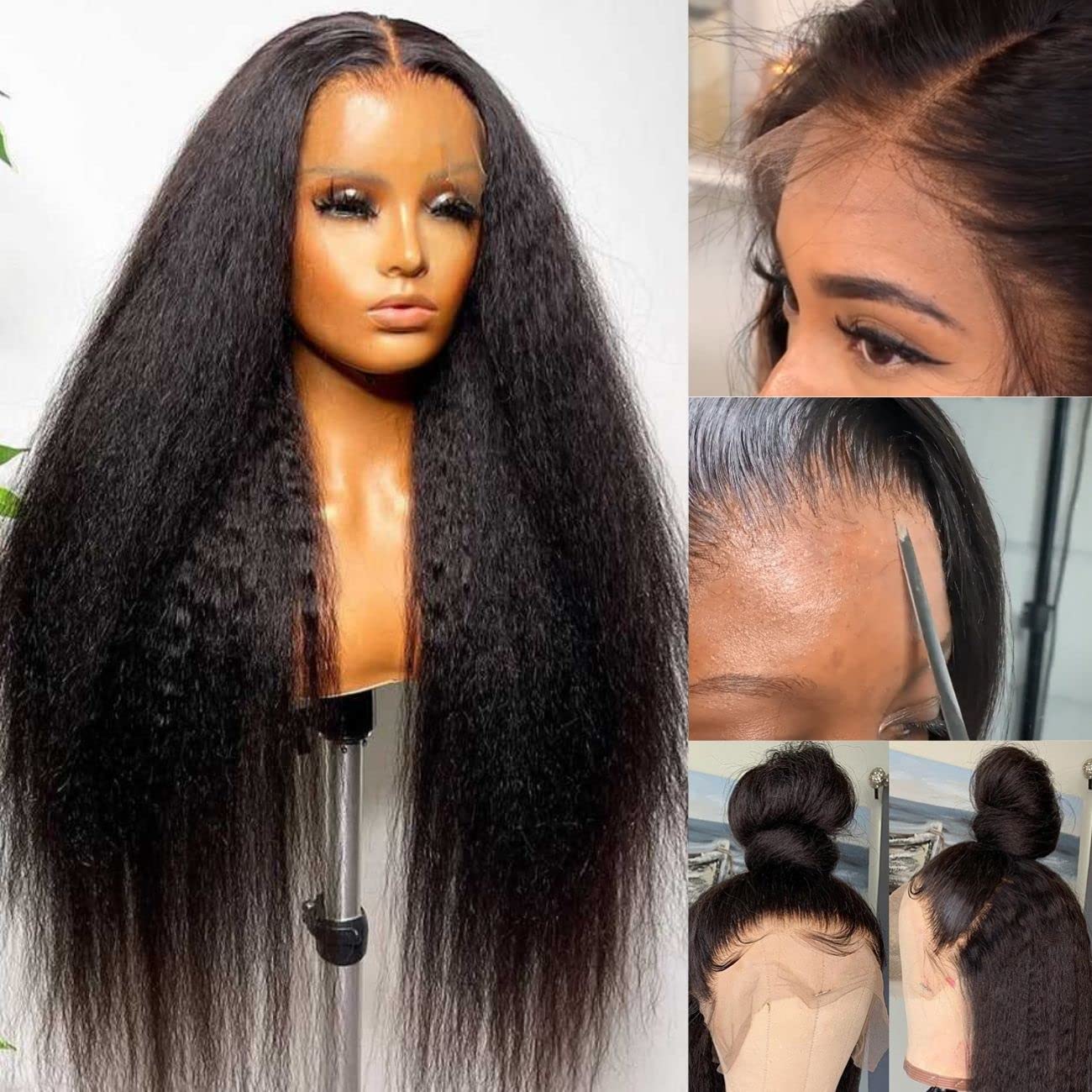 BEEOS Kinky Straight 5x5 SKINLIKE Real HD Lace Closure Wig